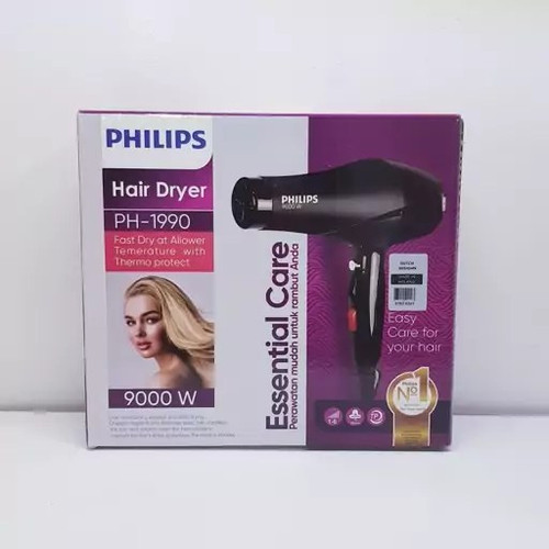 سشوار فیلیپس مدل PH-1990 قدرت ۹۰۰۰ وات با باد سرد و متمرکزکننده