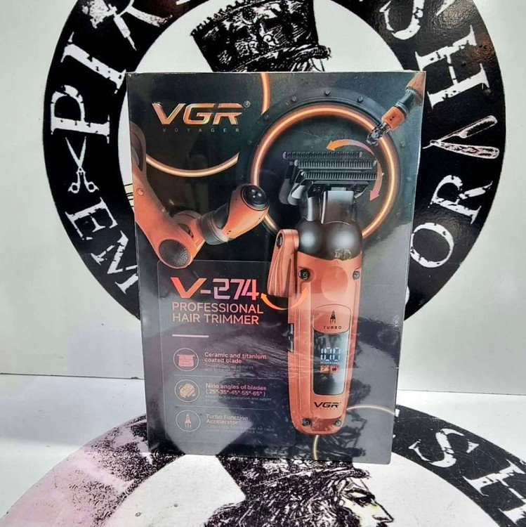 ماشین اصلاح وی جی آر مدل VGR V-274 با تیغه تیتانیوم و نمایشگر LED