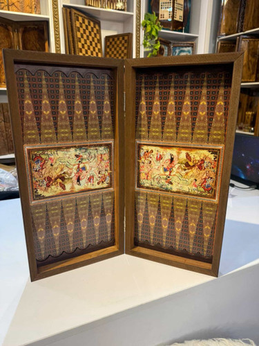 تخته نرد و شطرنج طرح چوگان سایز ۵۰*۵۰ سانتیمتر